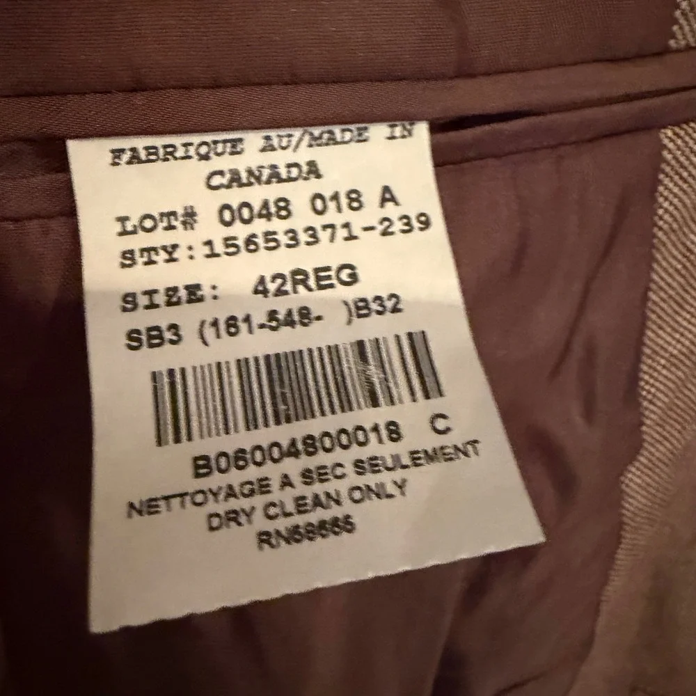 Arnold‎ Brant Classic Bamboo Blazer Sport Coat Men's 42R Brown Business Casual